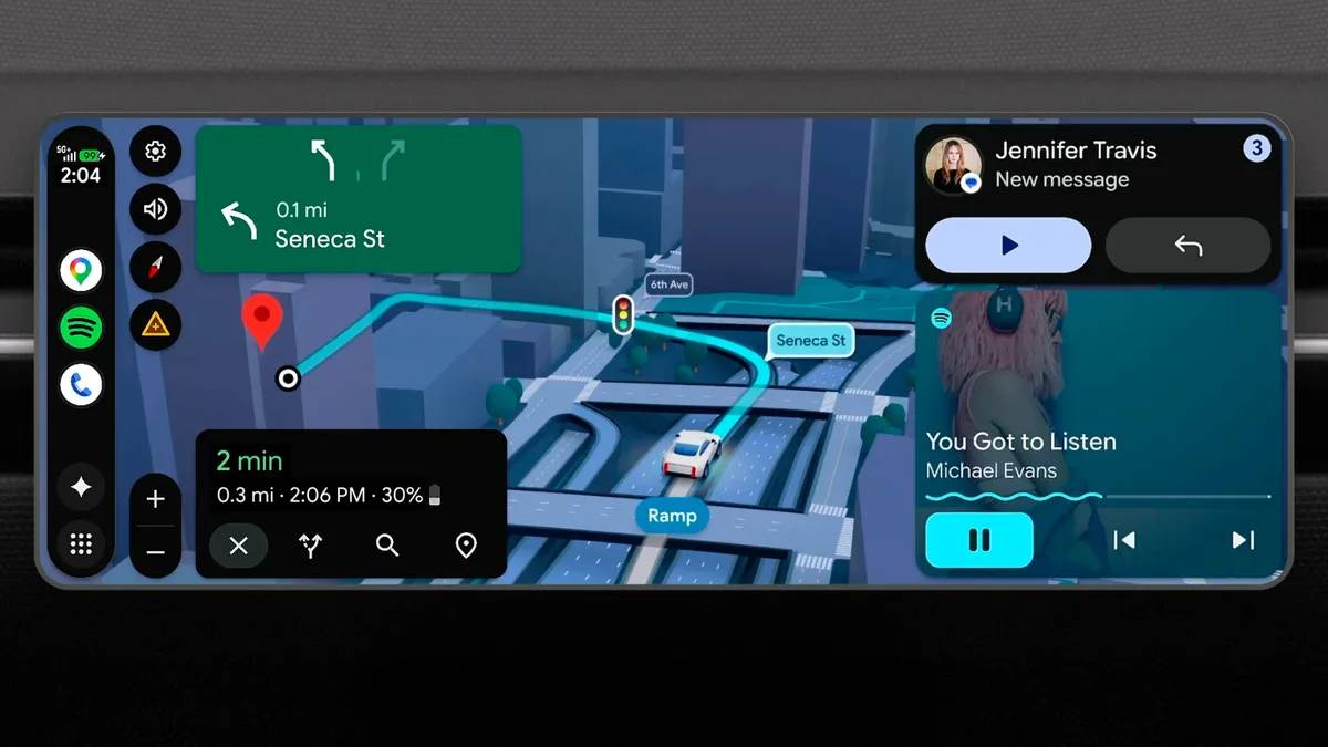Perubahan besar Android Auto pada tahun 2026 menghadirkan peta yang imersif dan FHD YouTube